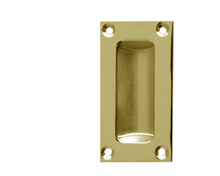Frelan Hardware Flush Pull Handles (75mm, 89mm Or 102mm), Polished Brass - JV428PB